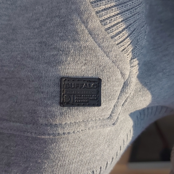 Buffalo David Bitton Grey Hoodie (Fleece interior) Men's Mediu. - Picture 4 of 5